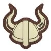 101 INC VIKING HELMET MORALE PATCH | PVC, Hook & Loop, 5 Cm X 5 Cm Insignia & Patches