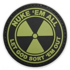 Unbranded Insignia & Patches 3D PVC Nuke 'Em All Let God Sort Them Out Patch