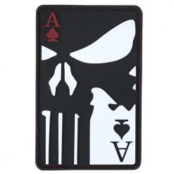 Kombat UK ACE OF SPADES PATCH | PVC Hook & Loop Morale Patch, 5.5cm X 8.5cm