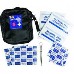 BCB International BCB ANTI-TICK KIT | Tweezers, Cleansing Wipes & Dressings With Pouch Camping & Survival