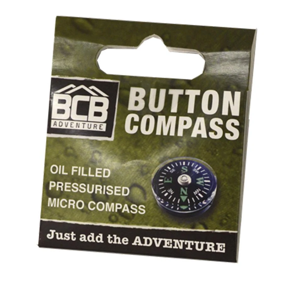 BCB International BCB EXPLORER BUTTON COMPASS | Oil-Filled Mini Compass, 1.3cm Camping & Survival BCB International BCB EXPLORER BUTTON COMPASS | Oil-Filled Mini Compass, 1.3cm Camping & Survival
