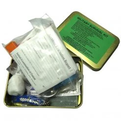 BCB International BCB MILITARY SURVIVAL KIT | 25-Piece With Water-Resistant Tin