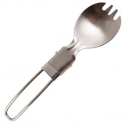 BCB International BCB STAINLESS STEEL FOLDING SPORK | One-Piece Camping Cutlery Set Camping & Survival