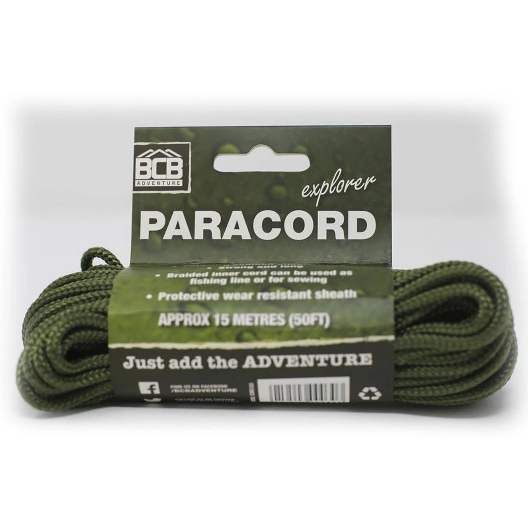 BCB International BCB STANDARD PARACORD 15m | Breaking Strain Of 50 Kg (110 Lbs) Camping Accessories 1 BCB International BCB STANDARD PARACORD 15m | Breaking Strain Of 50 Kg (110 Lbs) Camping Accessories