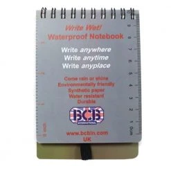 BCB International BCB WRITE WET WATERPROOF POCKET SIZE NOTEBOOK | Lined Paper, 50 Pages Camping & Survival