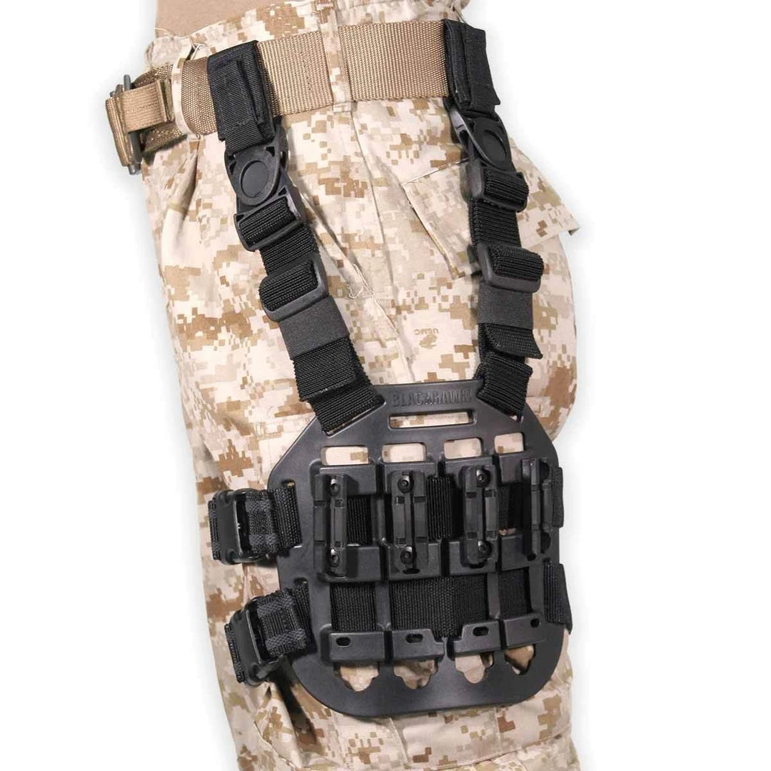 BLACKHAWK MODULAR DROP-LEG PLATFORM | Rigid Panel, Black Holsters BLACKHAWK MODULAR DROP-LEG PLATFORM | Rigid Panel, Black Holsters