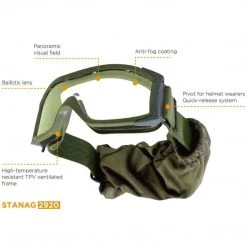 BOLLE X1000 TACTICAL GOOGLES | Ballistic, Clear Lens, STANAG 2920