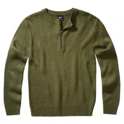 BRANDIT ARMEE PULLOVER | Men's Military Knitted Jumper With 1/4 Zip