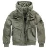 BRANDIT BRONX HOODED JACKET | Vintage Army Coat With Quilted Lining