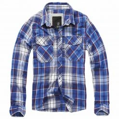 BRANDIT CHECK SHIRT | Men's Vintage Styled Long Sleeve Cotton Top