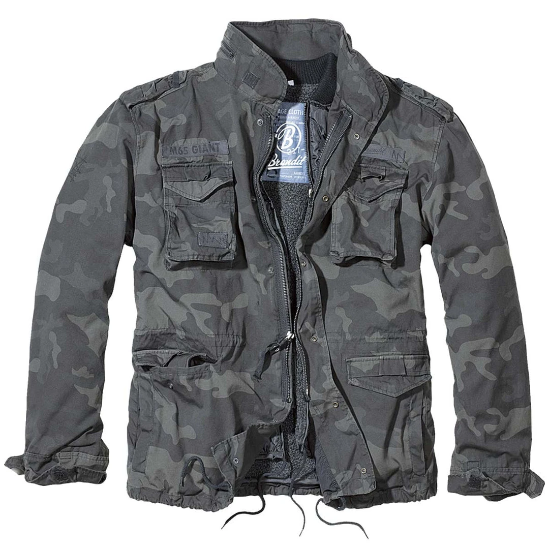 BRANDIT GIANT M65 JACKET | Vintage Military Coat With Fleece Lining BRANDIT GIANT M65 JACKET | Vintage Military Coat With Fleece Lining