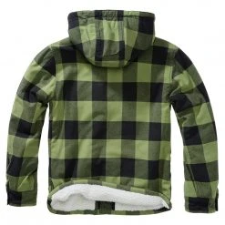 BRANDIT HOODED CHECK JACKET | Men's Padded Coat With Fleece Lining Clothing