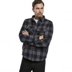 Clothing BRANDIT CHECK JACKET | Men's Vintage Styled Padded Flannel Coat 2 Clothing BRANDIT CHECK JACKET | Men's Vintage Styled Padded Flannel Coat