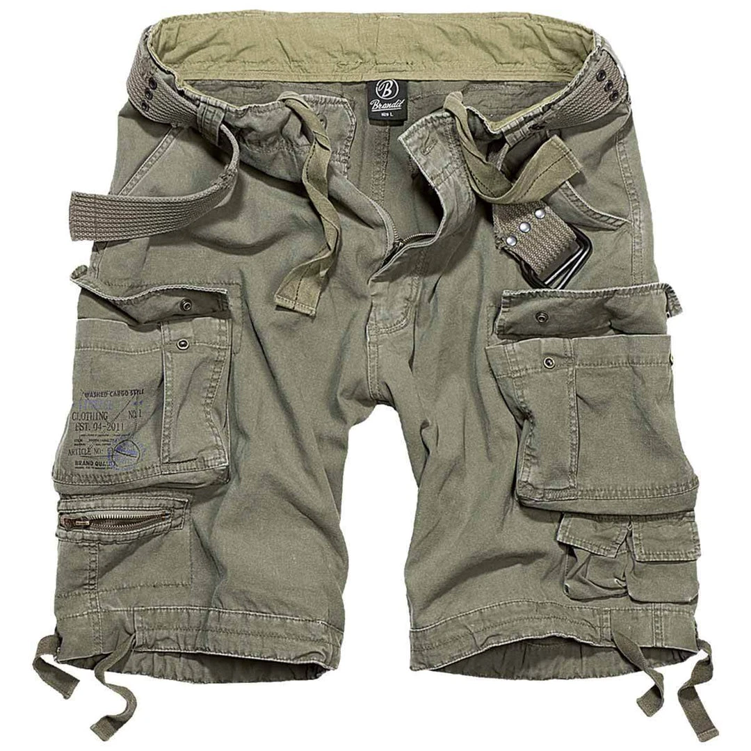 BRANDIT SAVAGE VINTAGE SHORTS | Men's Cotton Canvas Shorts With Belt BRANDIT SAVAGE VINTAGE SHORTS | Men's Cotton Canvas Shorts With Belt