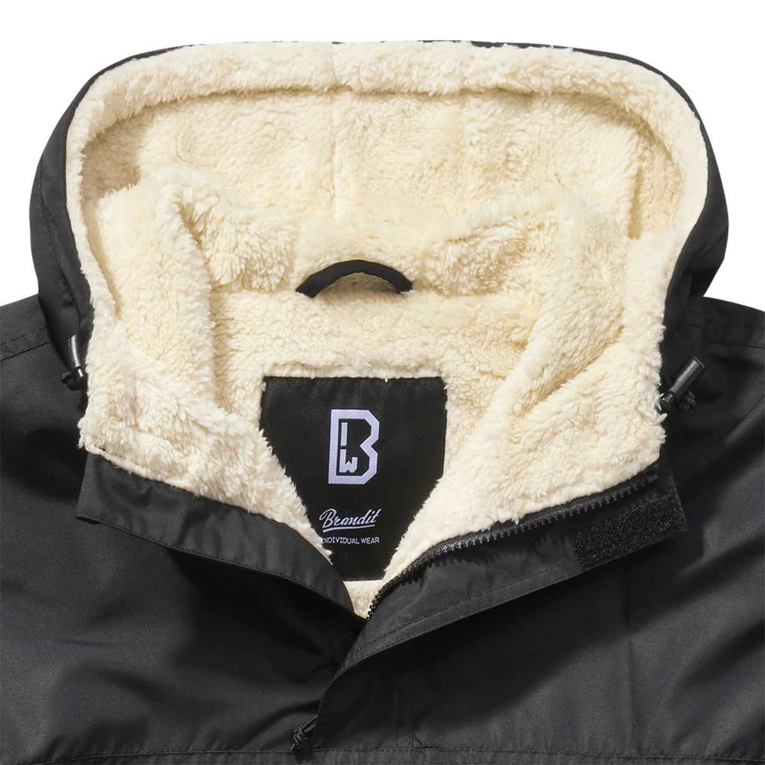Clothing BRANDIT SHERPA WINDBREAKER | With Teddy Fleece Lining, Black 2 Clothing BRANDIT SHERPA WINDBREAKER | With Teddy Fleece Lining, Black