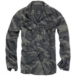 BRANDIT SLIM FIT SHIRT | Men's Vintage Military Long Sleeve Shirt Clothing