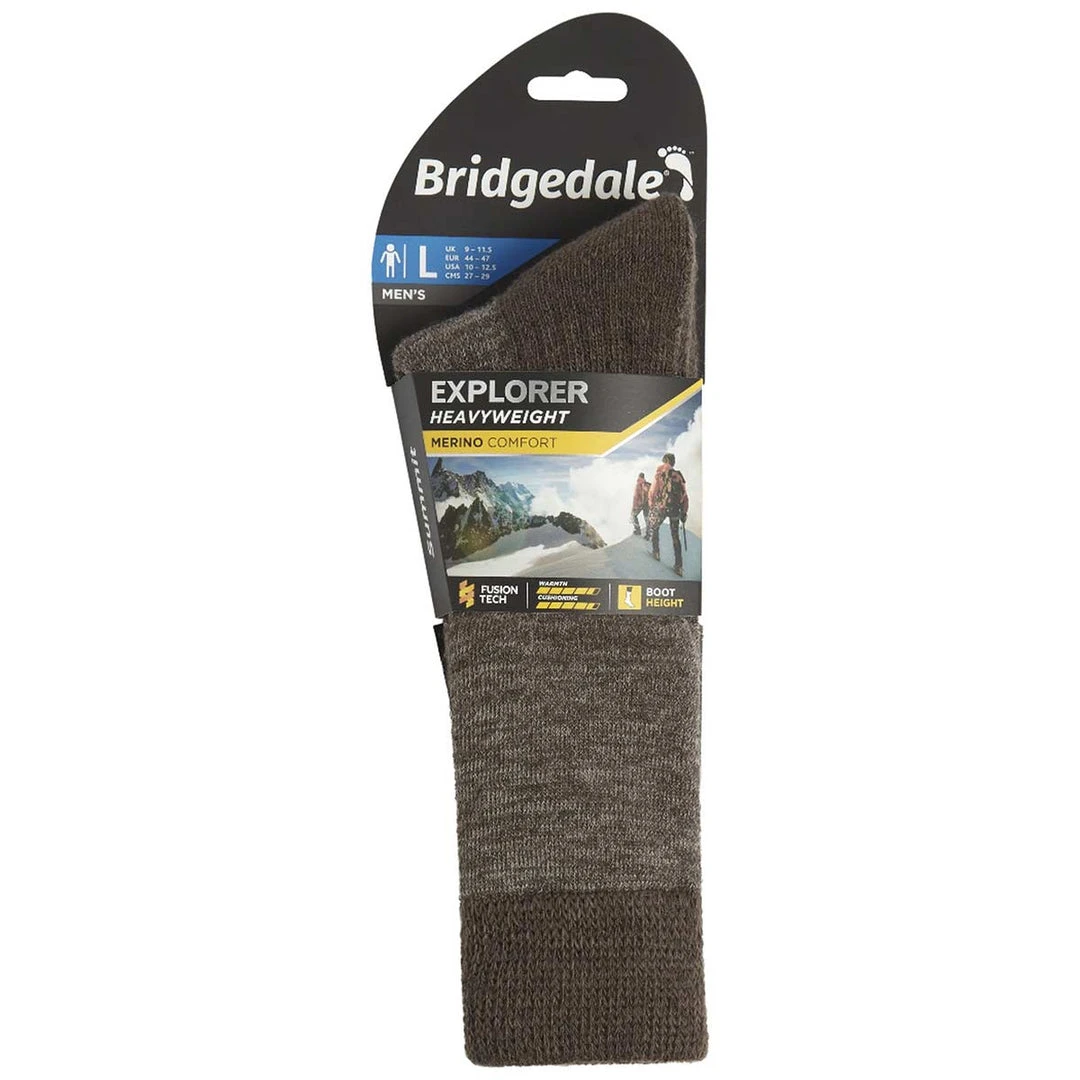 BRIDGEDALE MEN'S HEAVYWEIGHT MERINO COMFORT BOOT SOCKS | Cold Weather 3 BRIDGEDALE MEN'S HEAVYWEIGHT MERINO COMFORT BOOT SOCKS | Cold Weather