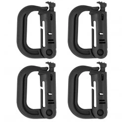 Bulldog Tactical Gear BULL-LOCK | Tactical MOLLE Locking D-Ring, 6.5cm X 4.6cm