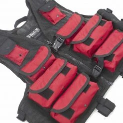 Bulldog Tactical Gear BULLDOG RESCUE VEST | Mesh Body With Eight Pouches, Red