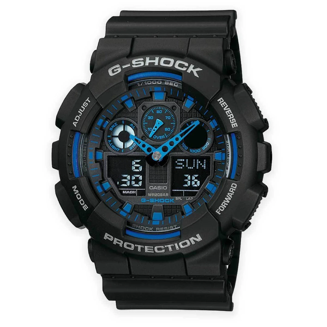 Watches CASIO G-SHOCK GA-100-1A2ER | Men's Shock Resistant Combi Watch 1 Watches CASIO G-SHOCK GA-100-1A2ER | Men's Shock Resistant Combi Watch