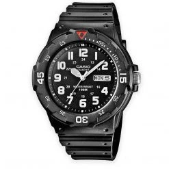 Watches CASIO MRW-200H-1BVEG | Tough Analogue Watch With Black Resin Band