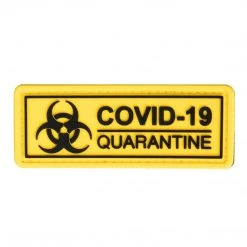 Unbranded Insignia & Patches COVID-19 QUARANTINE PATCH | PVC, Hook & Loop, 8.5 Cm X 3 Cm