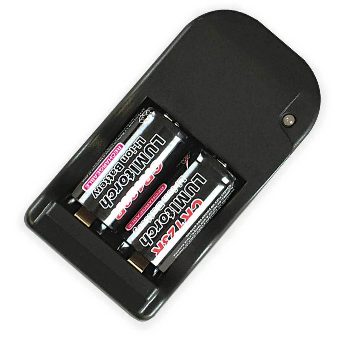 Unbranded CR123A Battery Charger W/ Rechargeable Batteries Equipment 1 Unbranded CR123A Battery Charger W/ Rechargeable Batteries Equipment