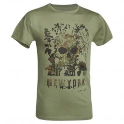 Defcon 5 D.FIVE SKULL WITH FLOWERS TEE | Men's Short Sleeve Graphic T-Shirt