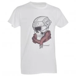 Defcon 5 D.FIVE SKULL WITH HELMET TEE | Men's Short Sleeve Army Graphic T-Shirt Clothing