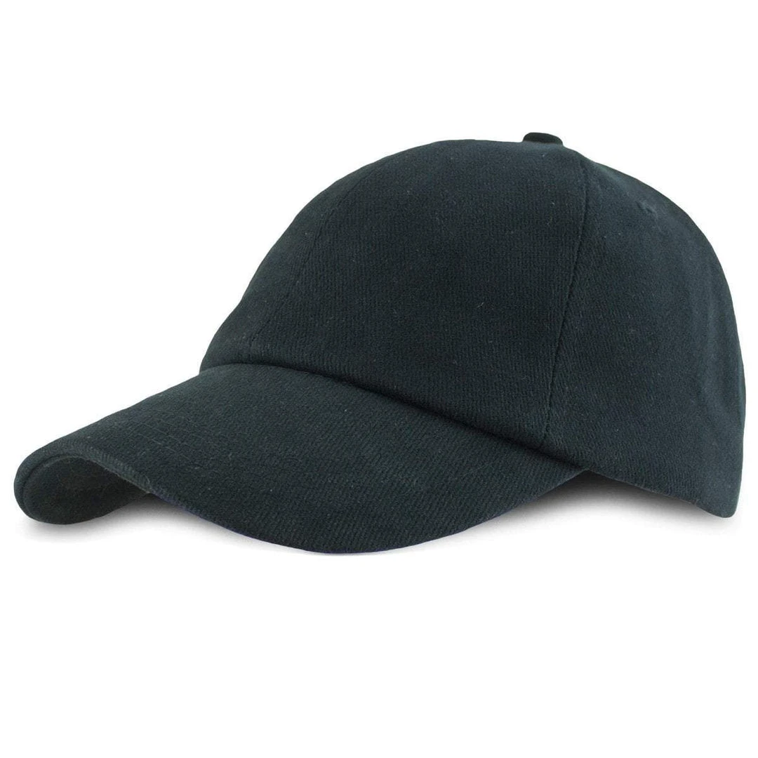 FRUIT OF THE LOOM PLAIN BLACK STRAPBACK CAP | Uniform Baseball Hat 1 FRUIT OF THE LOOM PLAIN BLACK STRAPBACK CAP | Uniform Baseball Hat
