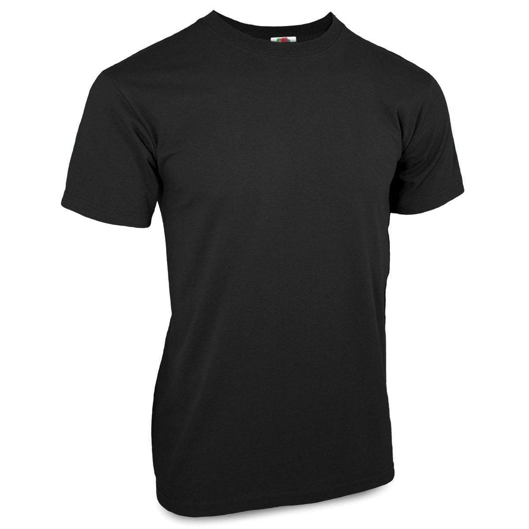 FRUIT OF THE LOOM SUPER PREMIUM T-SHIRT BLACK | 100% Cotton Clothing 1 FRUIT OF THE LOOM SUPER PREMIUM T-SHIRT BLACK | 100% Cotton Clothing