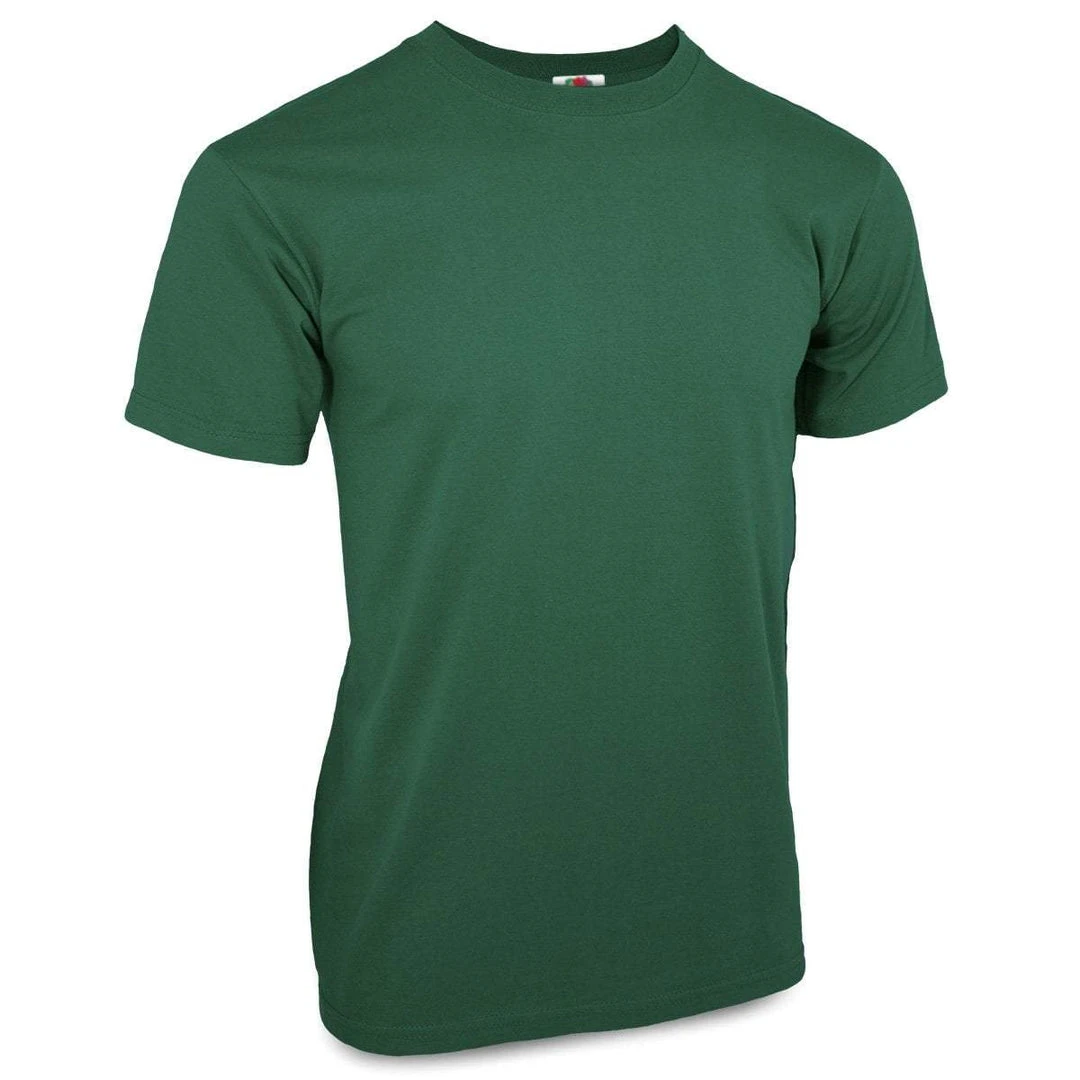 FRUIT OF THE LOOM SUPER PREMIUM T-SHIRT | 100% Cotton, Bottle Green Clothing 1 FRUIT OF THE LOOM SUPER PREMIUM T-SHIRT | 100% Cotton, Bottle Green Clothing
