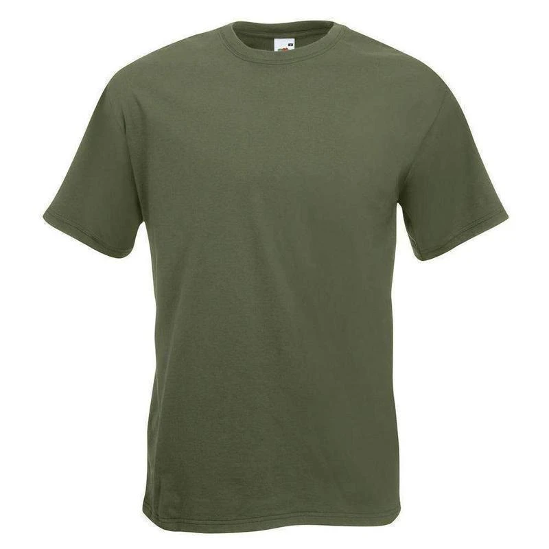 FRUIT OF THE LOOM SUPER PREMIUM T-SHIRT | 100% Cotton, Olive Green 1 FRUIT OF THE LOOM SUPER PREMIUM T-SHIRT | 100% Cotton, Olive Green