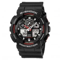 Casio Watches G-SHOCK GA-100-1A4ER | Shock-Resistant Analogue Watch With Resin Band
