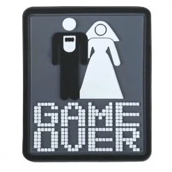 Kombat UK GAME OVER PATCH | PVC Hook & Loop Morale Patch, 5.5cm X 6.5cm