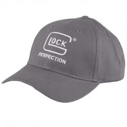 GLOCK PERFECTION LOGO CAP GREY | Strapback, 100% Cotton Headwear
