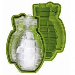 Kombat UK GRENADE ICE CUBE TRAY | Reusable, Novelty Shaped, Silicone, Set Of Two Miscellaneous Items