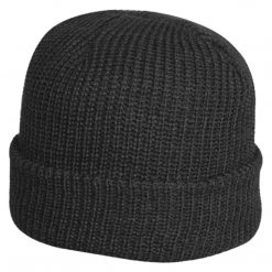 Clothing HIGHLANDER ACRYLIC WATCH CAP | Midweight Knitted Beanie Hat, Black