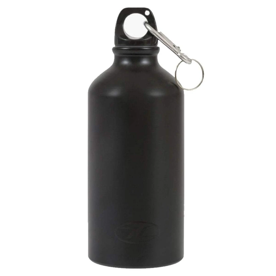 HIGHLANDER ALUMINIUM WATER BOTTLE 500ml | With Carabiner On Lid 2 HIGHLANDER ALUMINIUM WATER BOTTLE 500ml | With Carabiner On Lid