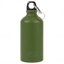 HIGHLANDER ALUMINIUM WATER BOTTLE 500ml | With Carabiner On Lid