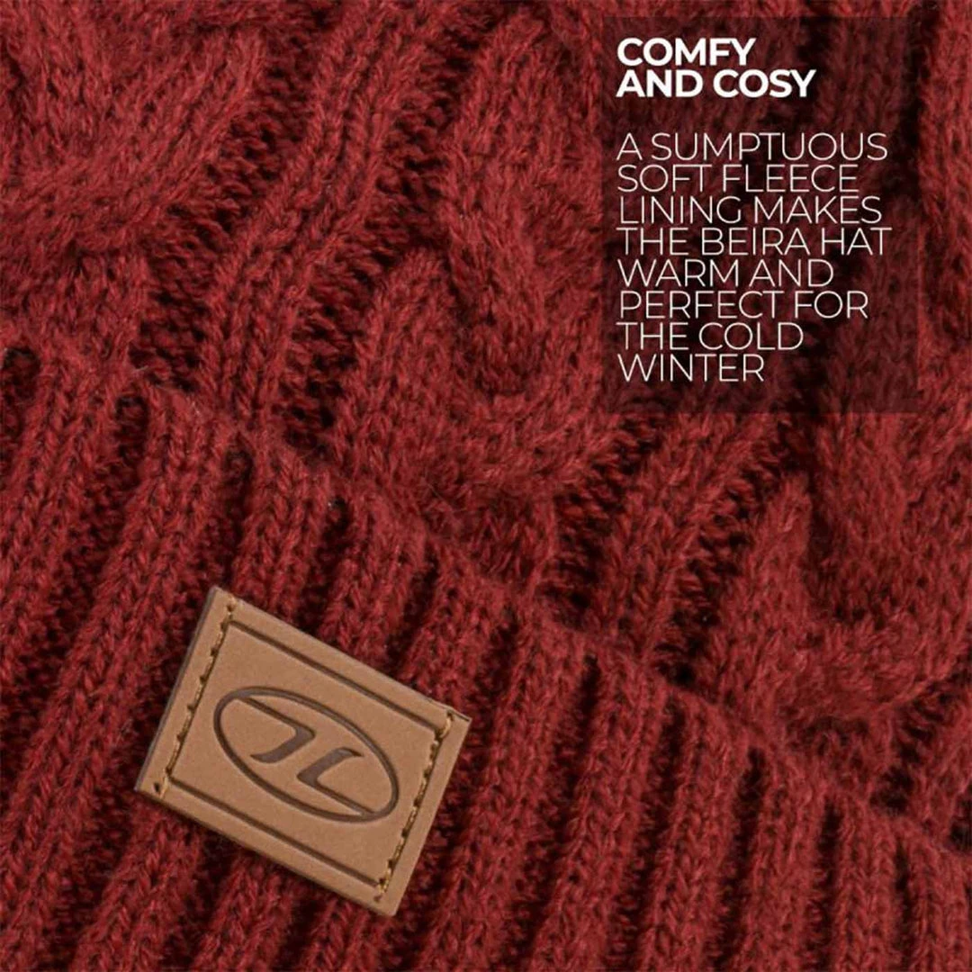 Clothing HIGHLANDER BEIRA LINED BOBBLE HAT | 100% Acrylic With Fleece Lining 9 Clothing HIGHLANDER BEIRA LINED BOBBLE HAT | 100% Acrylic With Fleece Lining