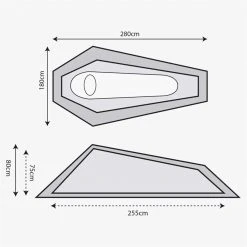 HIGHLANDER BLACKTHORN 1 XL TENT | One-Person With Side Storage Area 33 HIGHLANDER BLACKTHORN 1 XL TENT | One-Person With Side Storage Area