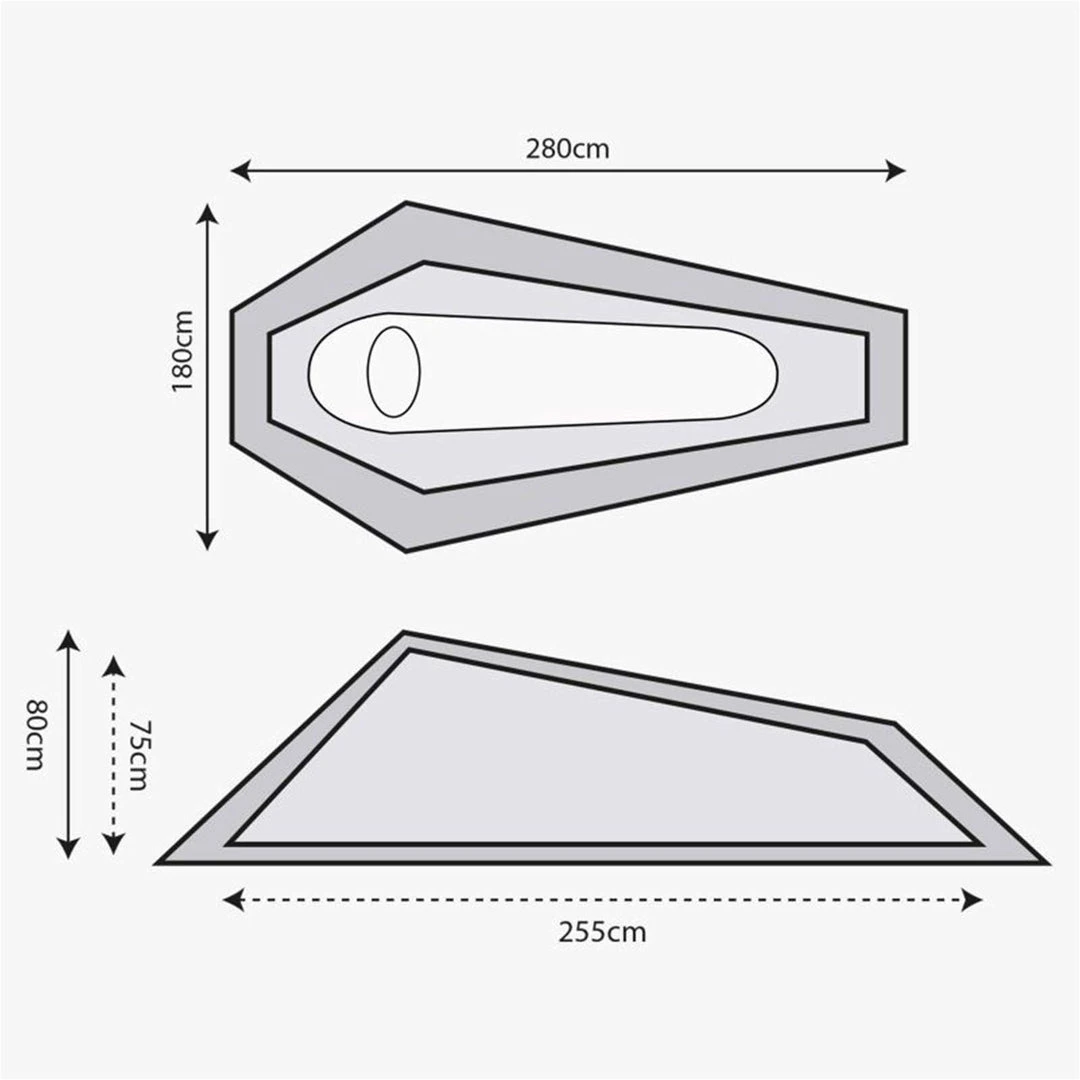 HIGHLANDER BLACKTHORN 1 XL TENT | One-Person With Side Storage Area 17 HIGHLANDER BLACKTHORN 1 XL TENT | One-Person With Side Storage Area