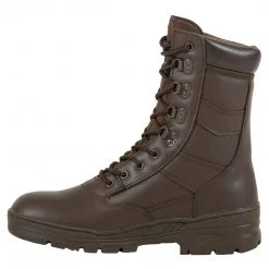 HIGHLANDER DELTA BOOTS BROWN | Men's Full Leather Combat Boots Footwear