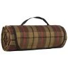 HIGHLANDER PICNIC BLANKET | Roll-Up Fleece Travel Throw, 175cm X 135cm
