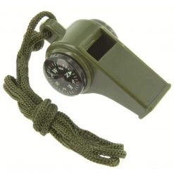 HIGHLANDER RANGER WHISTLE | With Neck Cord & Button Compass