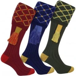 Discontinued Product JACK PYKE DIAMOND SHOOTING SOCKS | Full Length With Matching Garter