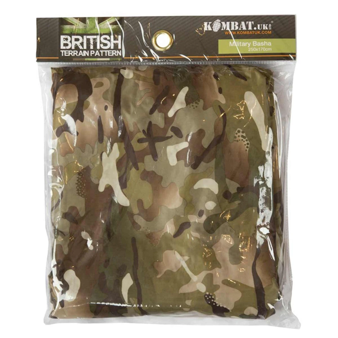 Kombat UK KOMBAT MILITARY BASHA | Waterproof Shelter Tarp, BTP Camo, 2.5m X 1.7m 2 Kombat UK KOMBAT MILITARY BASHA | Waterproof Shelter Tarp, BTP Camo, 2.5m X 1.7m