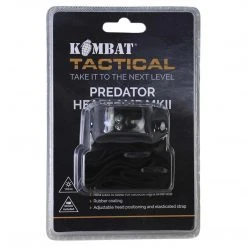Kombat UK Equipment KOMBAT PREDATOR II HEAD TORCH | Headlamp, White/Red Light, 110 Lumen