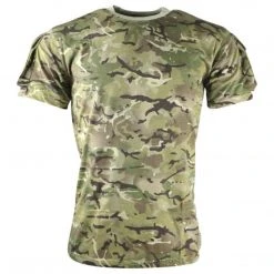 Kombat UK KOMBAT TACTICAL T-SHIRT | Men's Camo Combat Tee With Arm Pockets Clothing